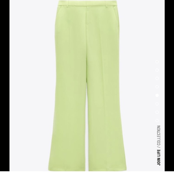 Zara Pants - Zara Light Green Wide-Leg Pants